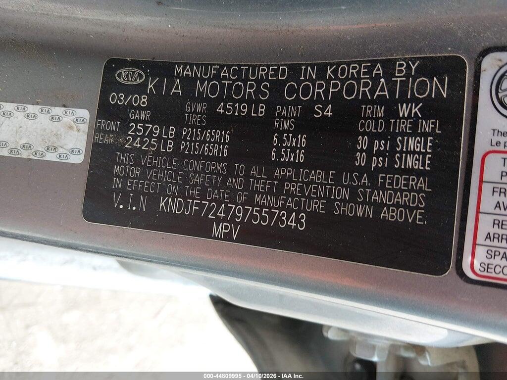 KNDJF724797557343 2009 KIA SPORTAGE photo no. 9
