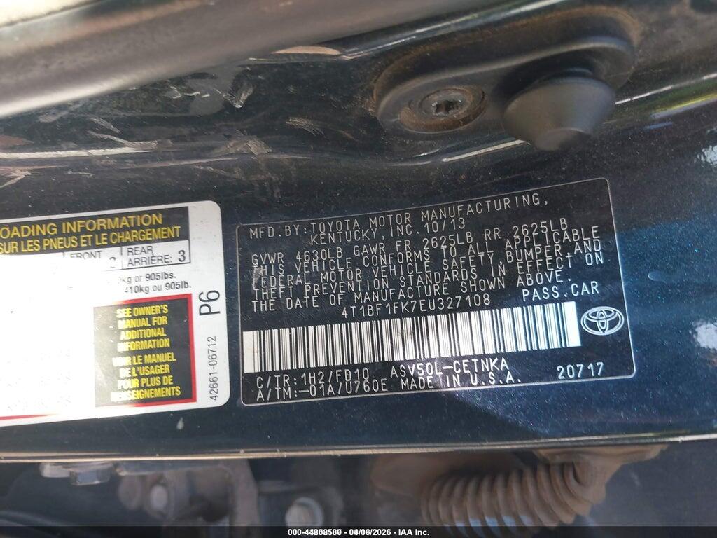 4T1BF1FK7EU327108 2014 TOYOTA CAMRY photo no. 9