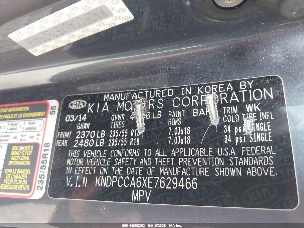 KNDPCCA6XE7629466 2014 KIA SPORTAGE photo no. 9