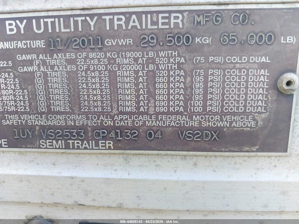 1UYVS2533CP413204 2012 UTILITY TRAILER MFG UTILITY TRAILER MFG photo no. 9