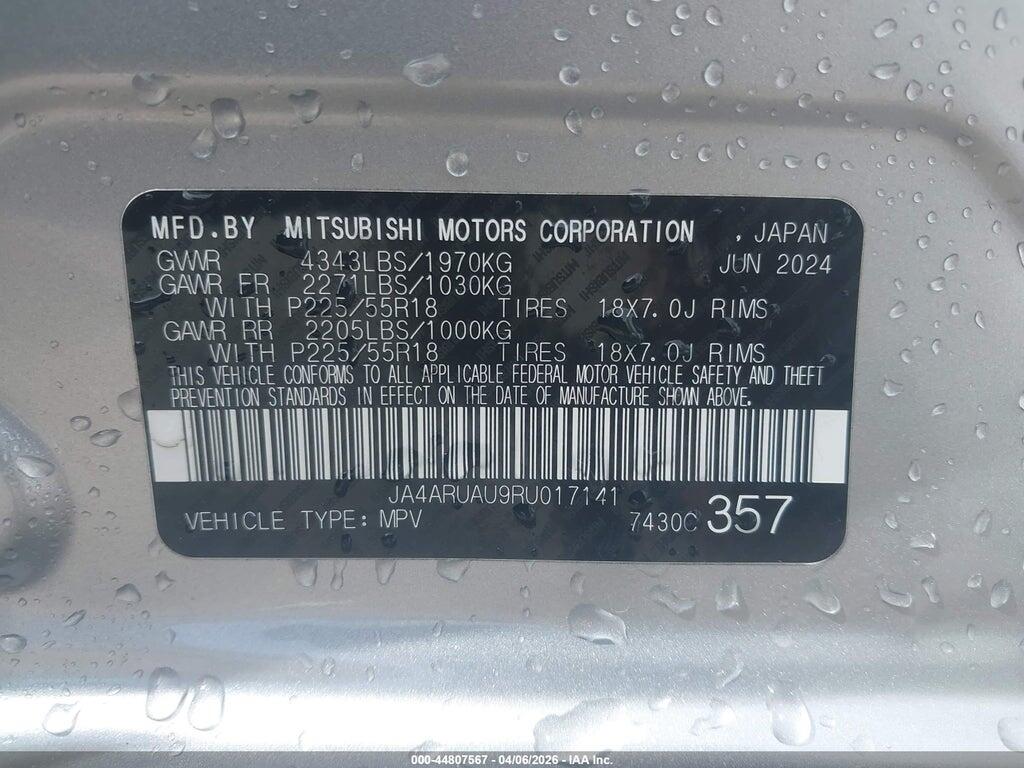 JA4ARUAU9RU017141 2024 MITSUBISHI OUTLANDER SPORT photo no. 9