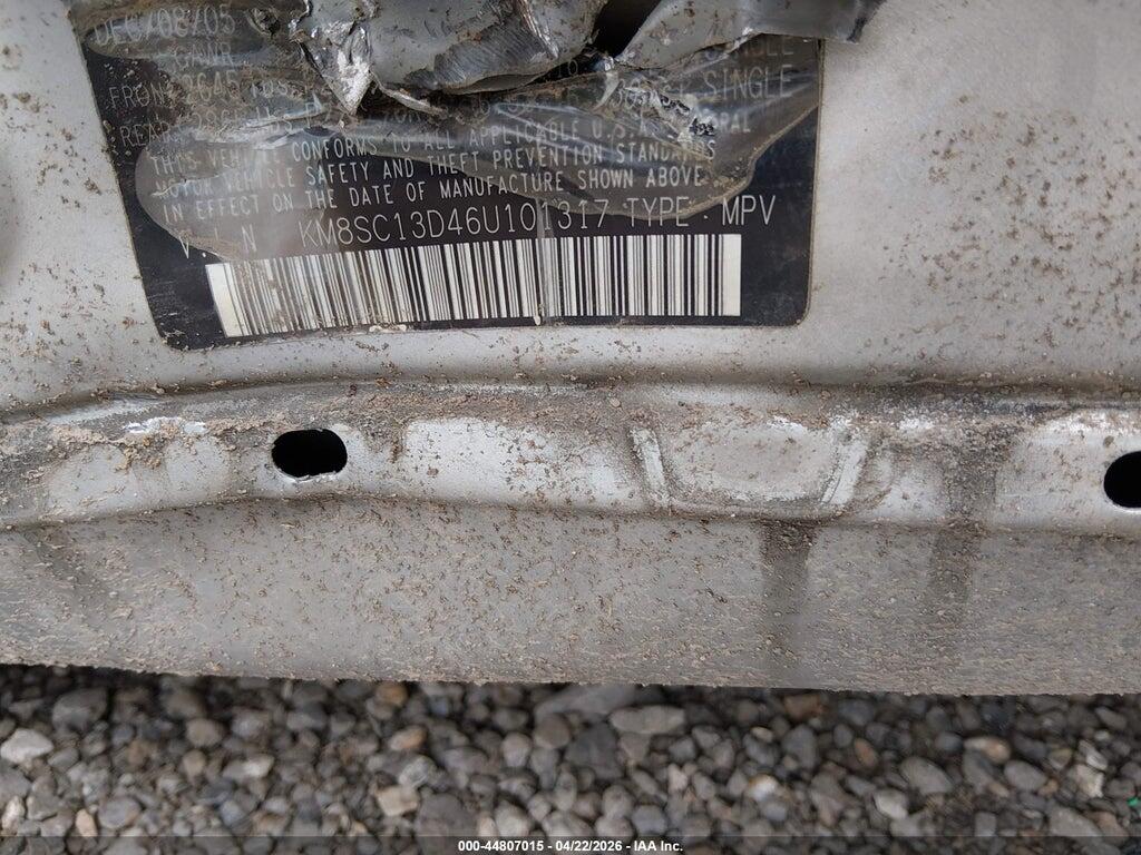 KM8SC13D46U101317 2006 HYUNDAI SANTA FE photo no. 9