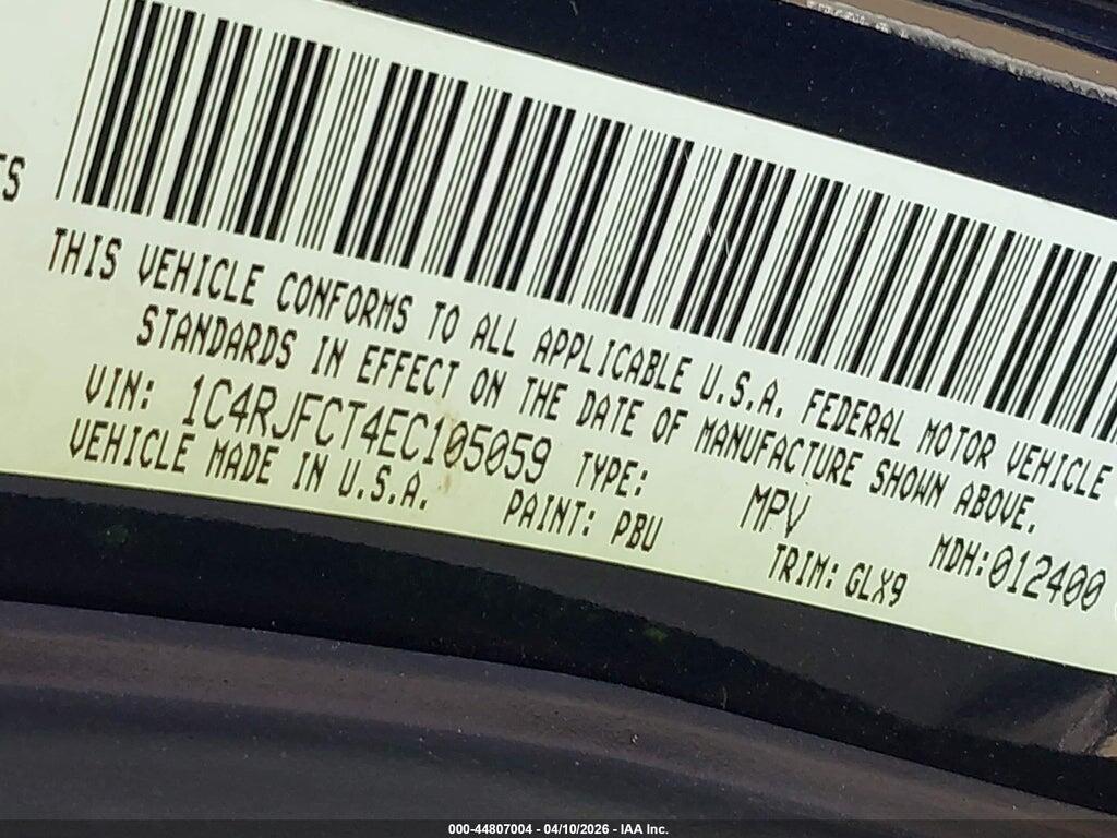 1C4RJFCT4EC105059 2014 JEEP GRAND CHEROKEE photo no. 9