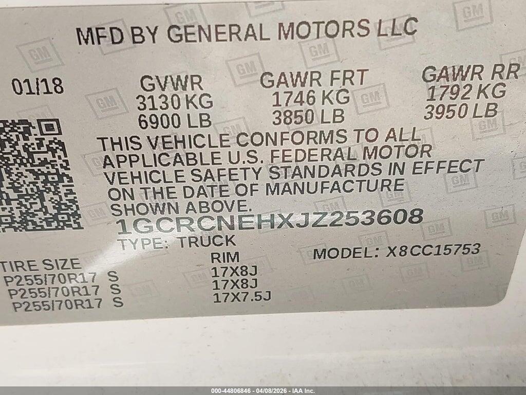 1GCRCNEHXJZ253608 2018 CHEVROLET SILVERADO 1500 photo no. 9