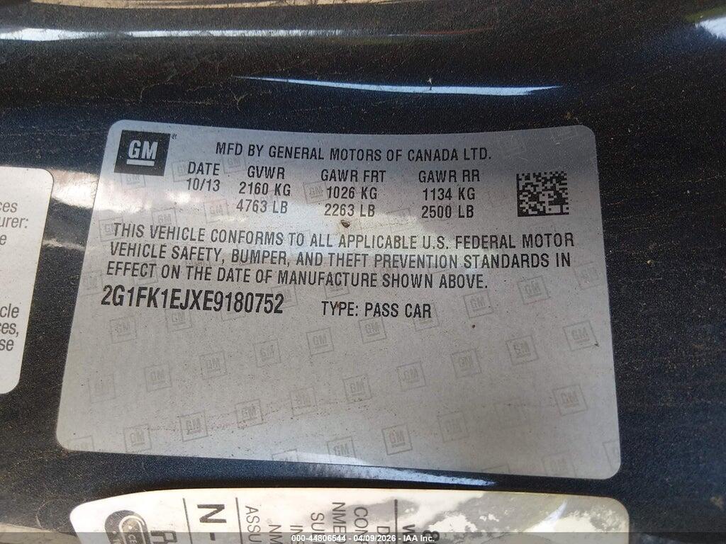 2G1FK1EJXE9180752 2014 CHEVROLET CAMARO photo no. 9