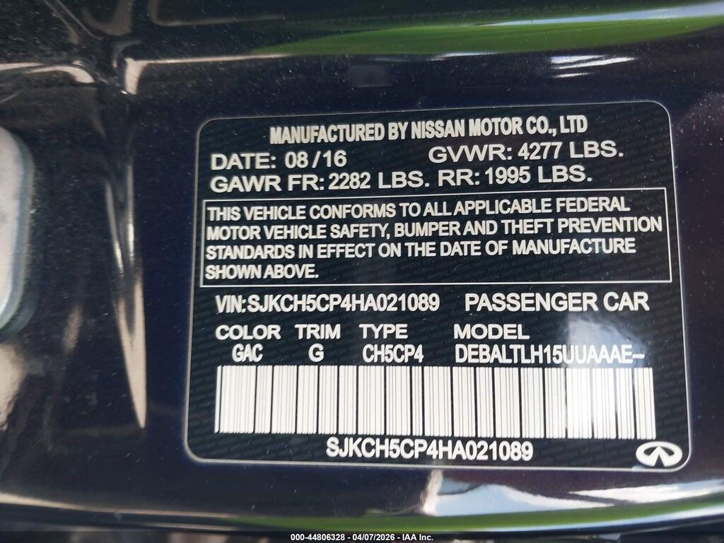 SJKCH5CP4HA021089 2017 INFINITI QX30 photo no. 9