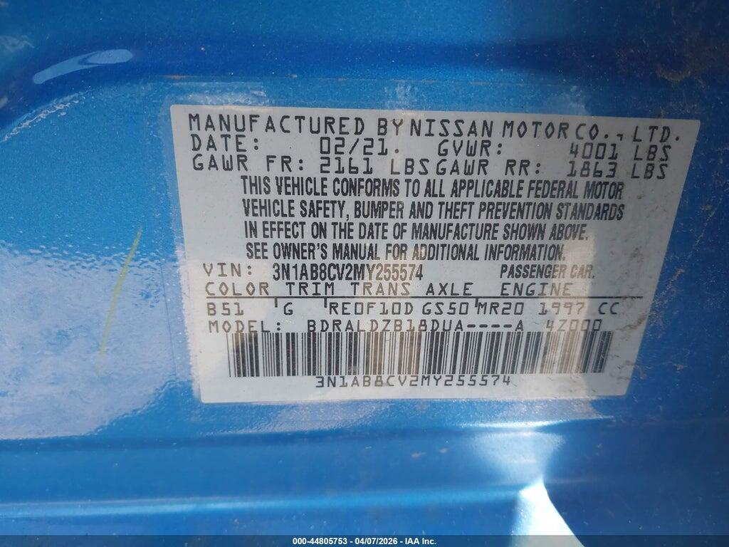 3N1AB8CV2MY255574 2021 NISSAN SENTRA photo no. 9