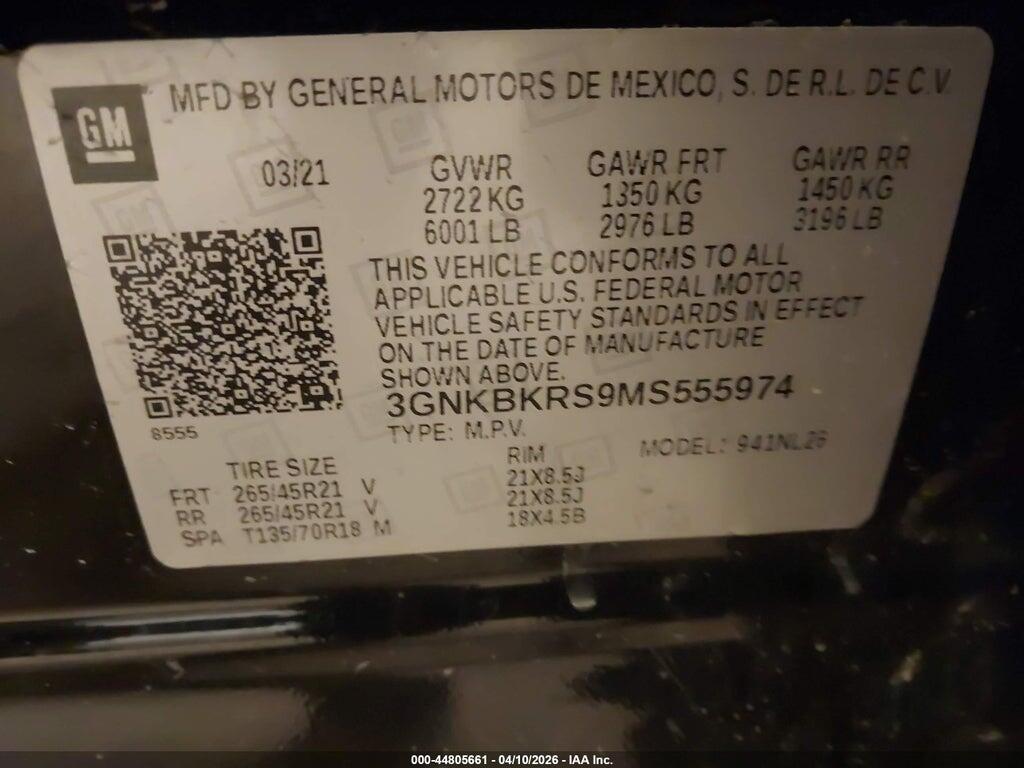 3GNKBKRS9MS555974 2021 CHEVROLET BLAZER photo no. 9