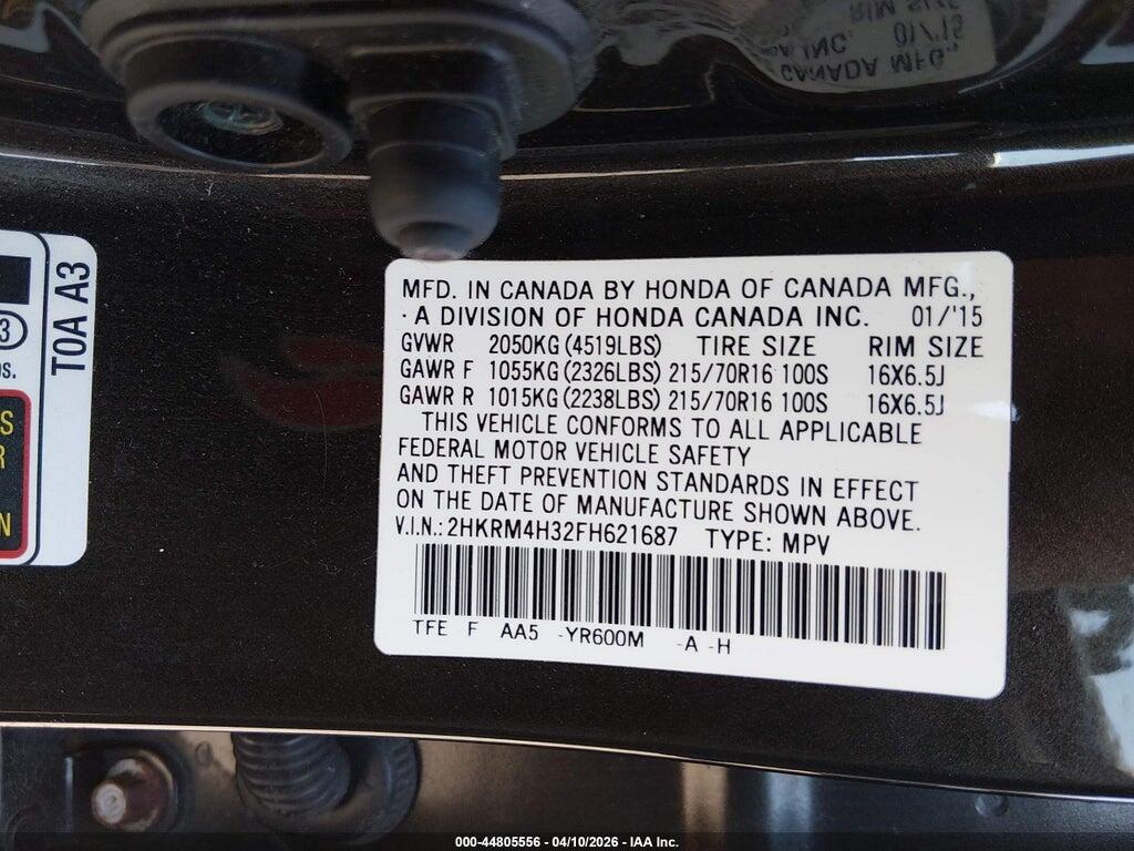 2HKRM4H32FH621687 2015 HONDA CR-V photo no. 9
