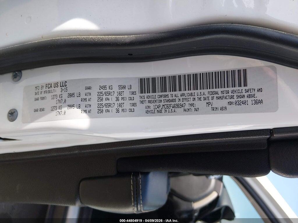 1C4PJMCB2FW696947 2015 JEEP CHEROKEE photo no. 9