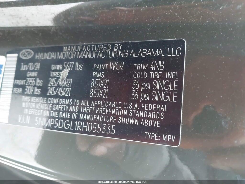 5NMP5DGL1RH055335 2024 HYUNDAI SANTA FE photo no. 9