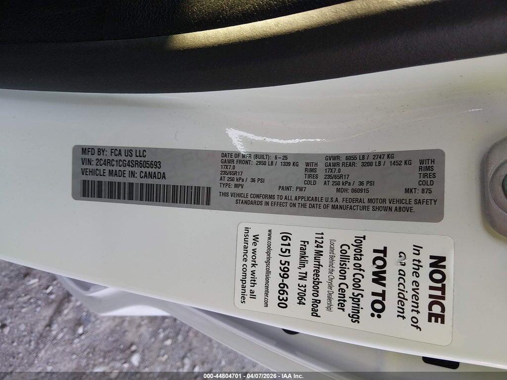 2C4RC1CG4SR605693 2025 CHRYSLER VOYAGER photo no. 9