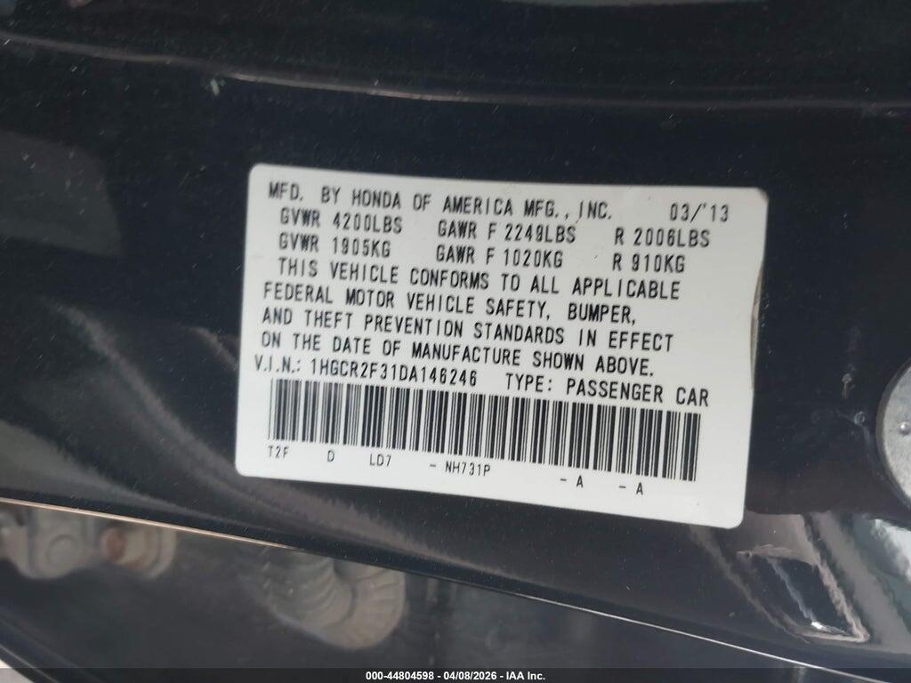 1HGCR2F31DA146246 2013 HONDA ACCORD photo no. 9