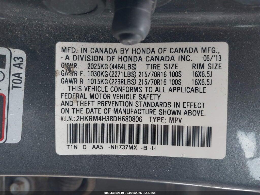 2HKRM4H38DH680806 2013 HONDA CR-V photo no. 9