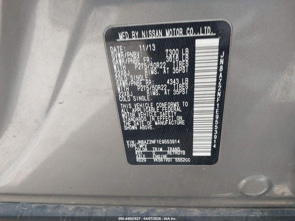 JN8AZ2NF1E9553914 2014 INFINITI QX80 photo no. 9