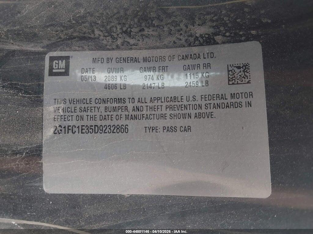 2G1FC1E35D9232866 2013 CHEVROLET CAMARO photo no. 9