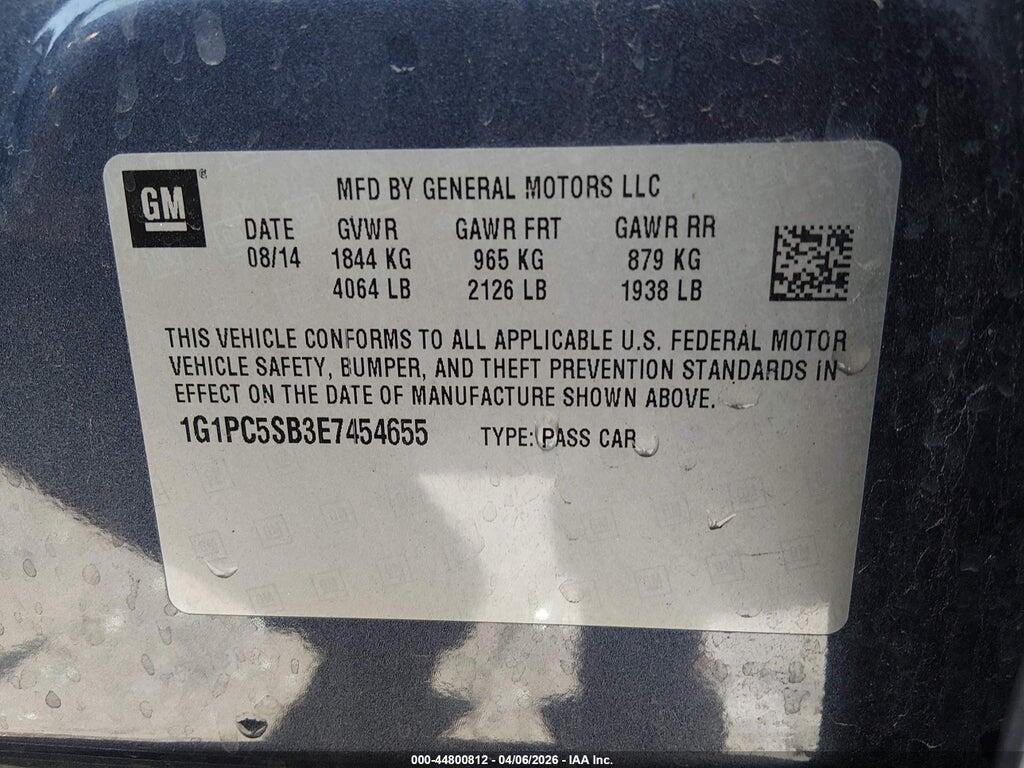 1G1PC5SB3E7454655 2014 CHEVROLET CRUZE photo no. 9