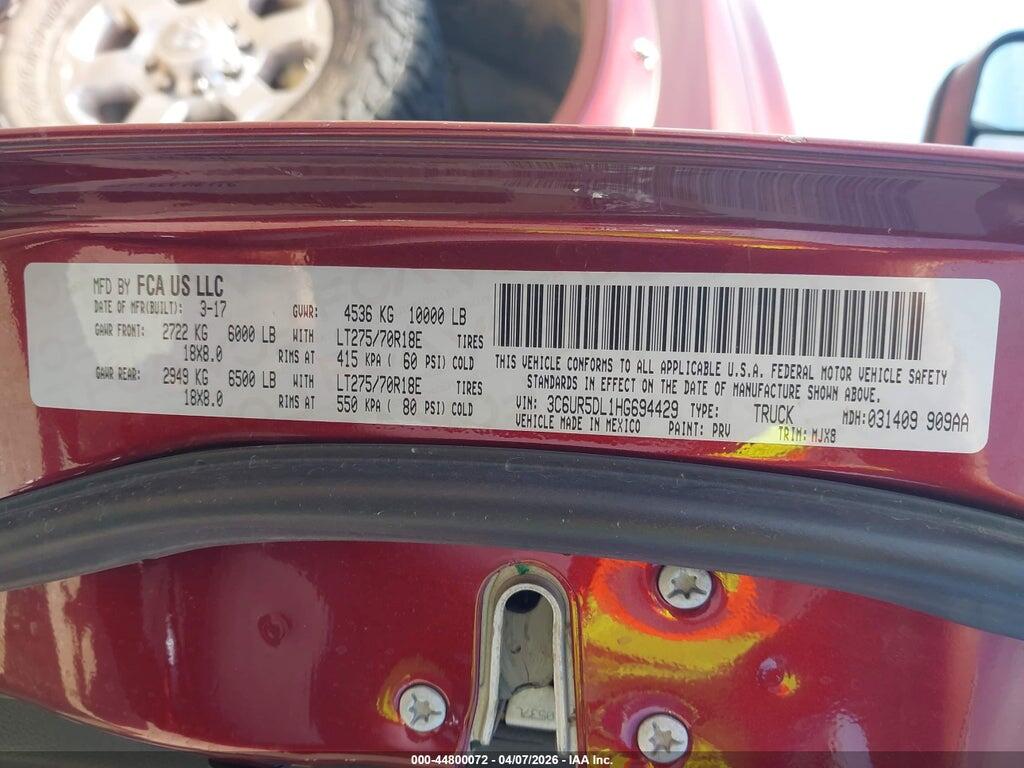 3C6UR5DL1HG694429 2017 RAM 2500 photo no. 9