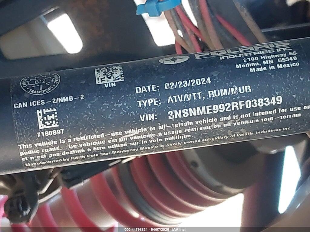 3NSNME992RF038349 2024 POLARIS RZR photo no. 10