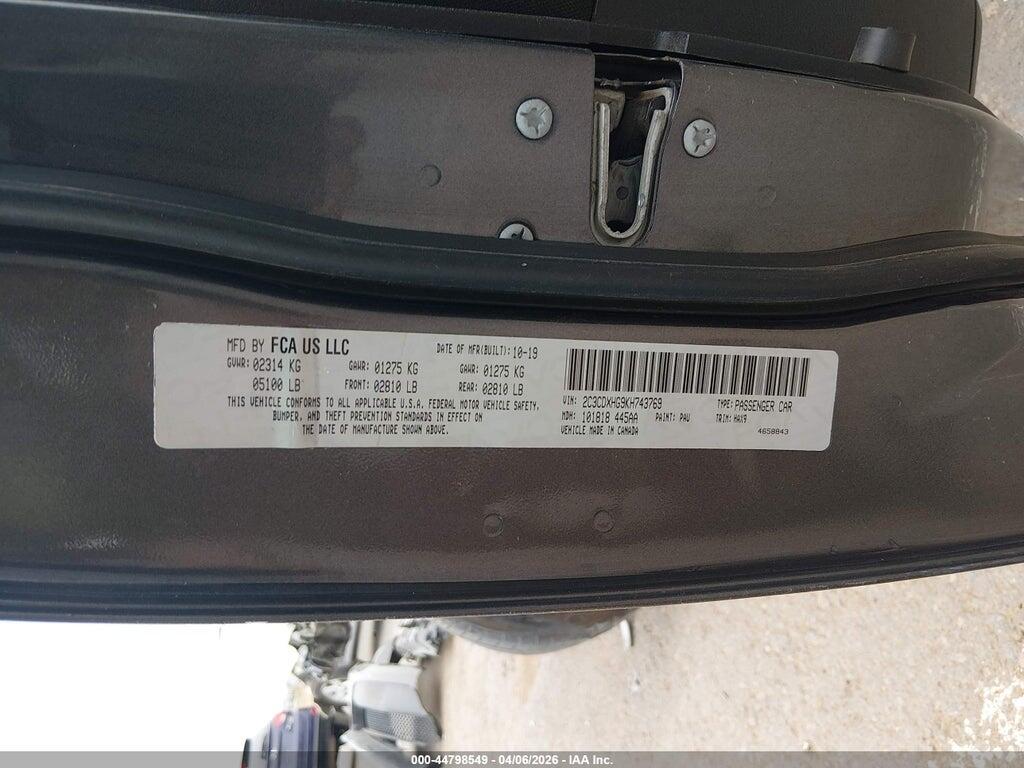 2C3CDXHG9KH743769 2019 DODGE CHARGER photo no. 9