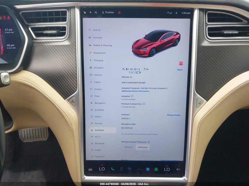 5YJSA1E28HF192366 2017 TESLA MODEL S photo no. 7