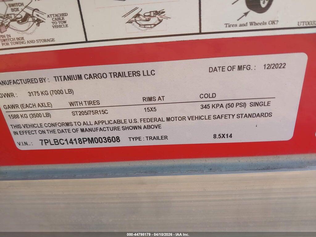 7PLBC1418PM003608 2023 TITANIUM CARGO photo no. 9