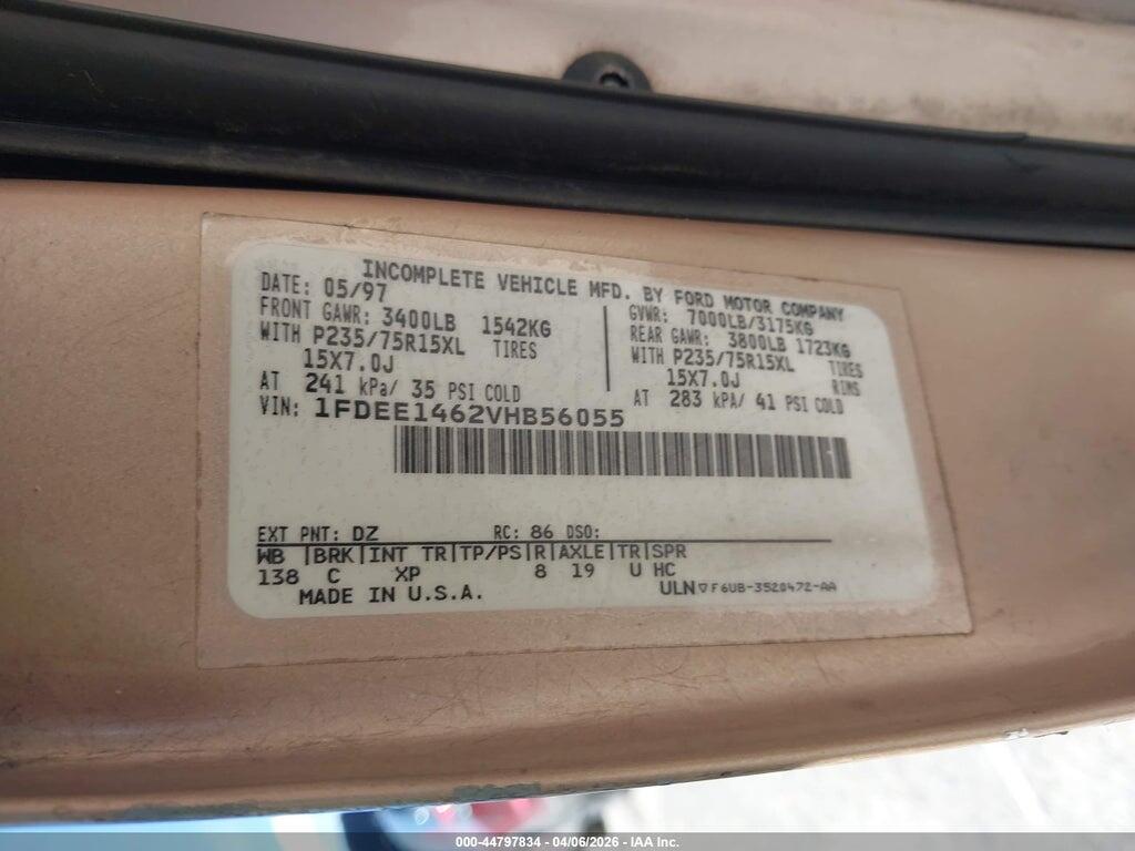 1FDEE1462VHB56055 1997 FORD E-150 photo no. 9