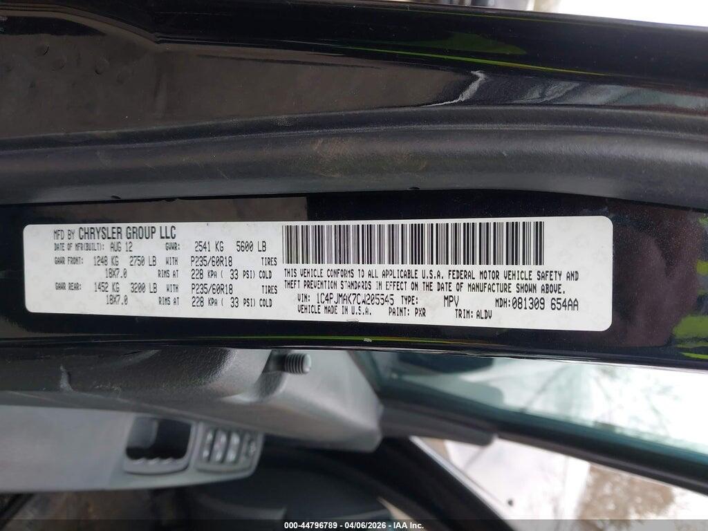 1C4PJMAK7CW205545 2012 JEEP LIBERTY photo no. 9