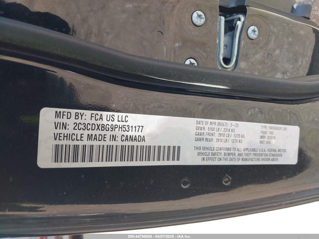 2C3CDXBG9PH531177 2023 DODGE CHARGER photo no. 9