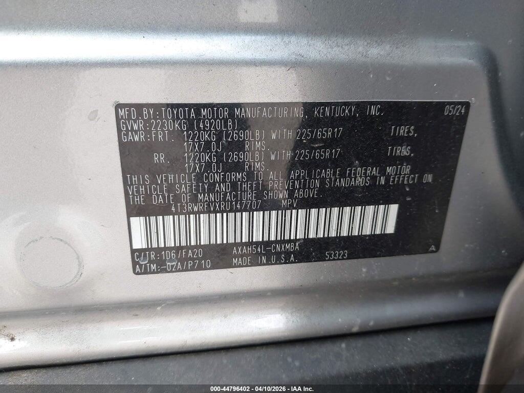 4T3RWRFVXRU147707 2024 TOYOTA RAV4 HYBRID photo no. 9