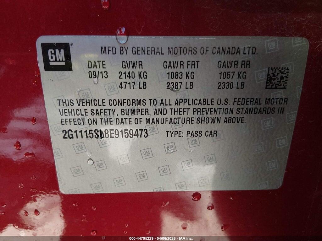 2G1115SL8E9159473 2014 CHEVROLET IMPALA photo no. 9