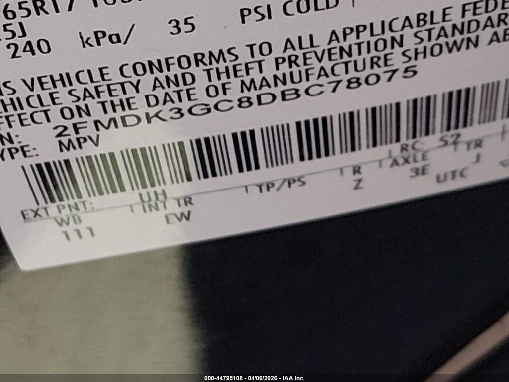 2FMDK3GC8DBC78075 2013 FORD EDGE photo no. 9