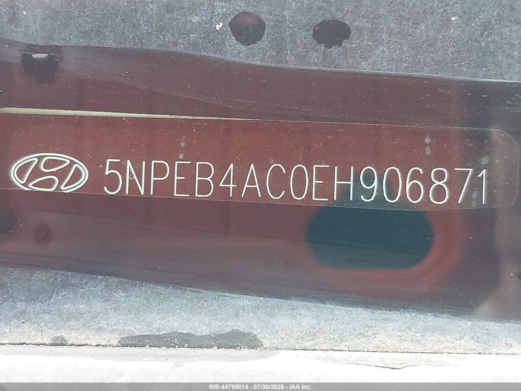 5NPEB4AC0EH906871 2014 HYUNDAI SONATA photo no. 9