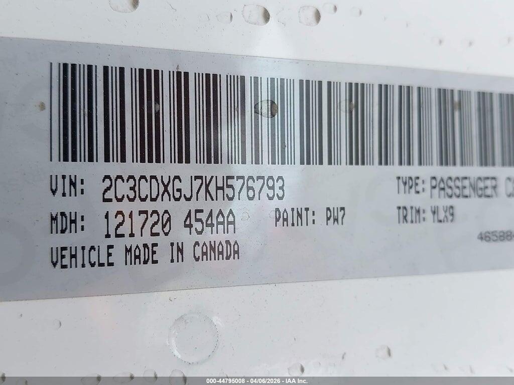 2C3CDXGJ7KH576793 2019 DODGE CHARGER photo no. 9