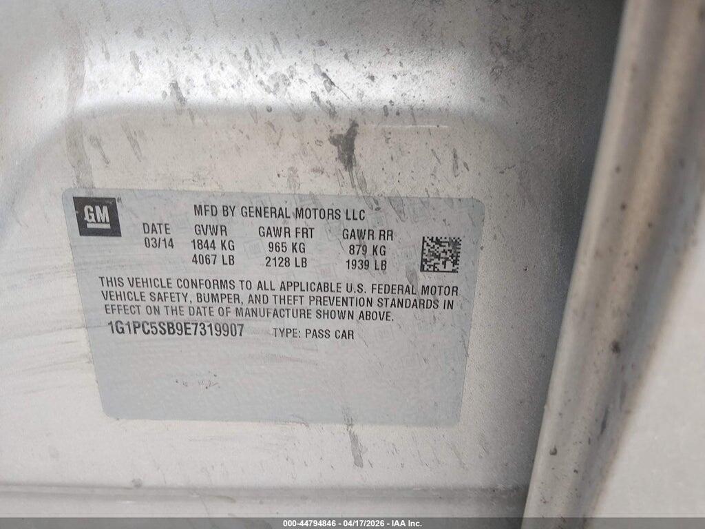 1G1PC5SB9E7319907 2014 CHEVROLET CRUZE photo no. 9
