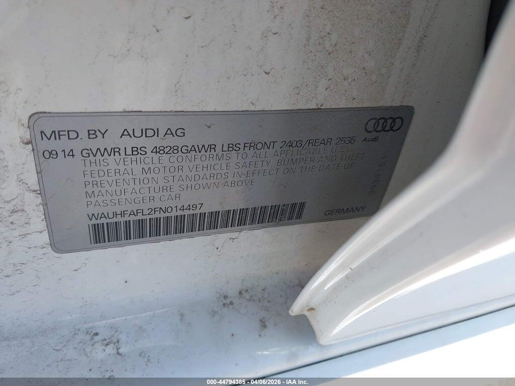 WAUHFAFL2FN014497 2015 AUDI A4 photo no. 9
