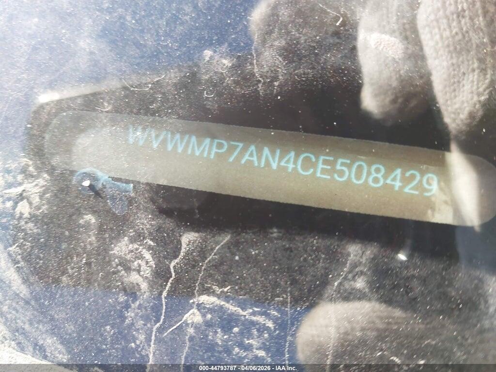WVWMP7AN4CE508429 2012 VOLKSWAGEN CC photo no. 9