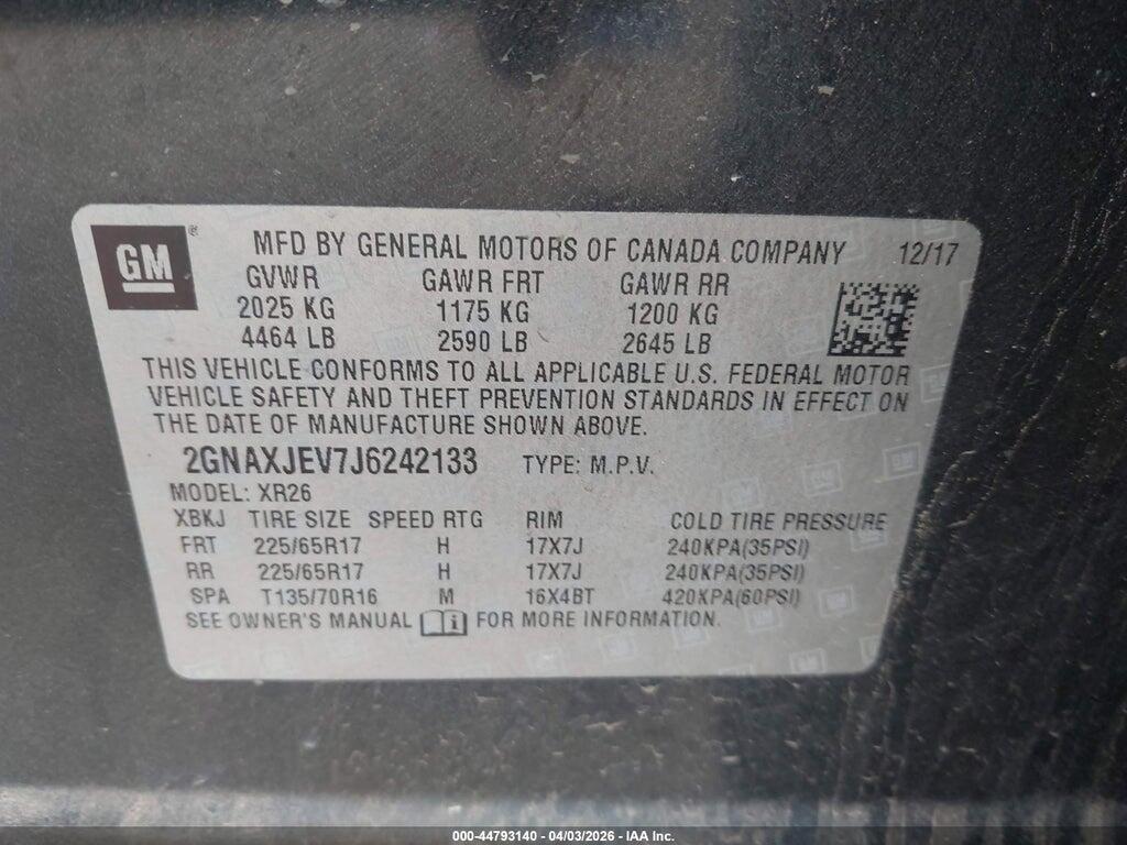 2GNAXJEV7J6242133 2018 CHEVROLET EQUINOX photo no. 9