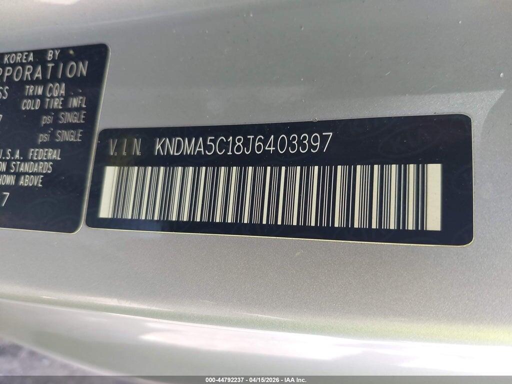 KNDMA5C18J6403397 2018 KIA SEDONA photo no. 8