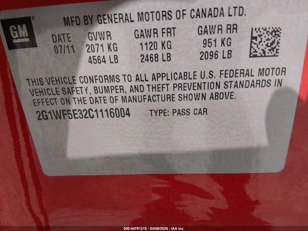 2G1WF5E32C1116004 2012 CHEVROLET IMPALA photo no. 8