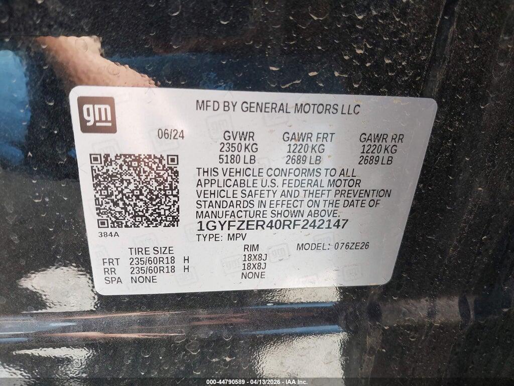 1GYFZER40RF242147 2024 CADILLAC XT4 photo no. 9
