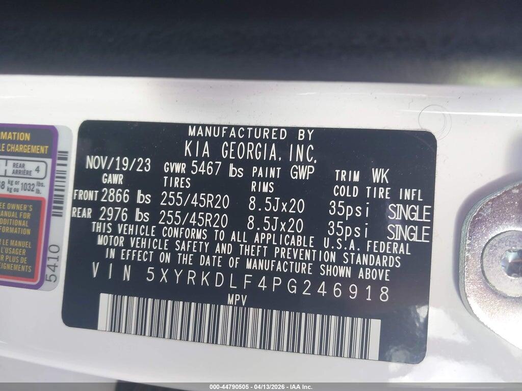 5XYRKDLF4PG246918 2023 KIA SORENTO photo no. 9