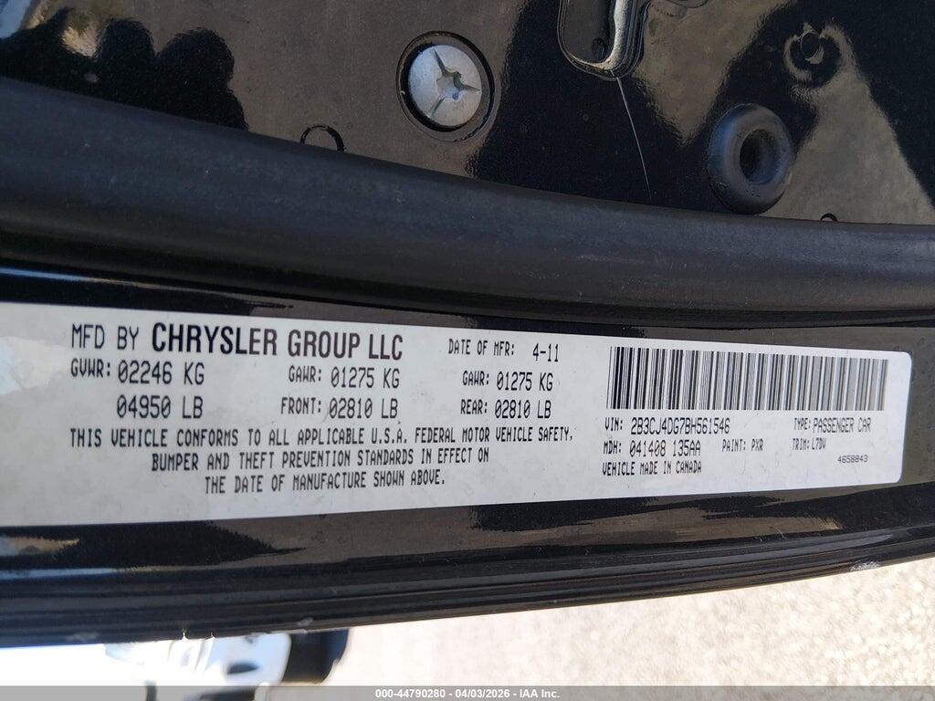 2B3CJ4DG7BH561546 2011 DODGE CHALLENGER photo no. 9