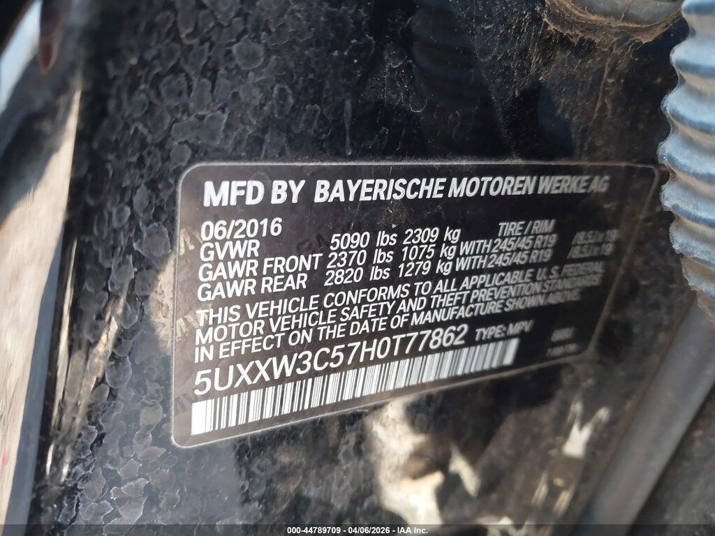 5UXXW3C57H0T77862 2017 BMW X4 photo no. 9