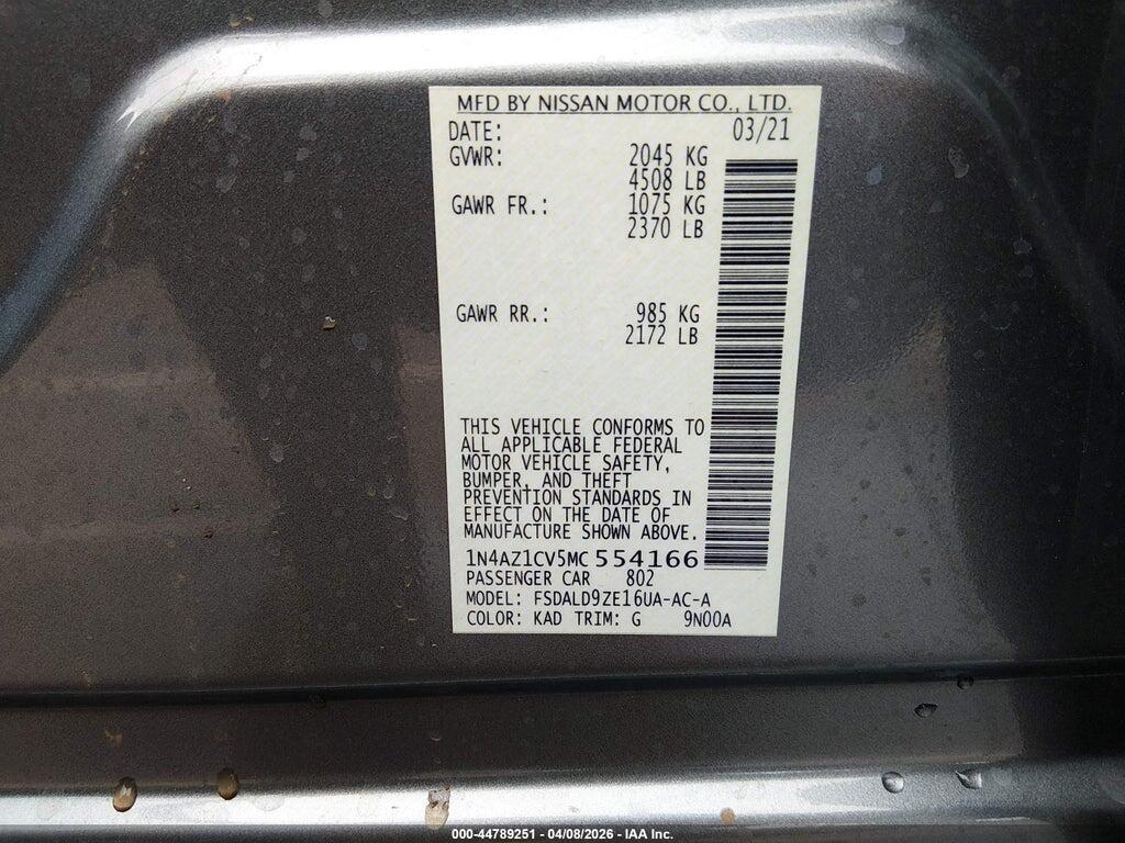 1N4AZ1CV5MC554166 2021 NISSAN LEAF photo no. 9