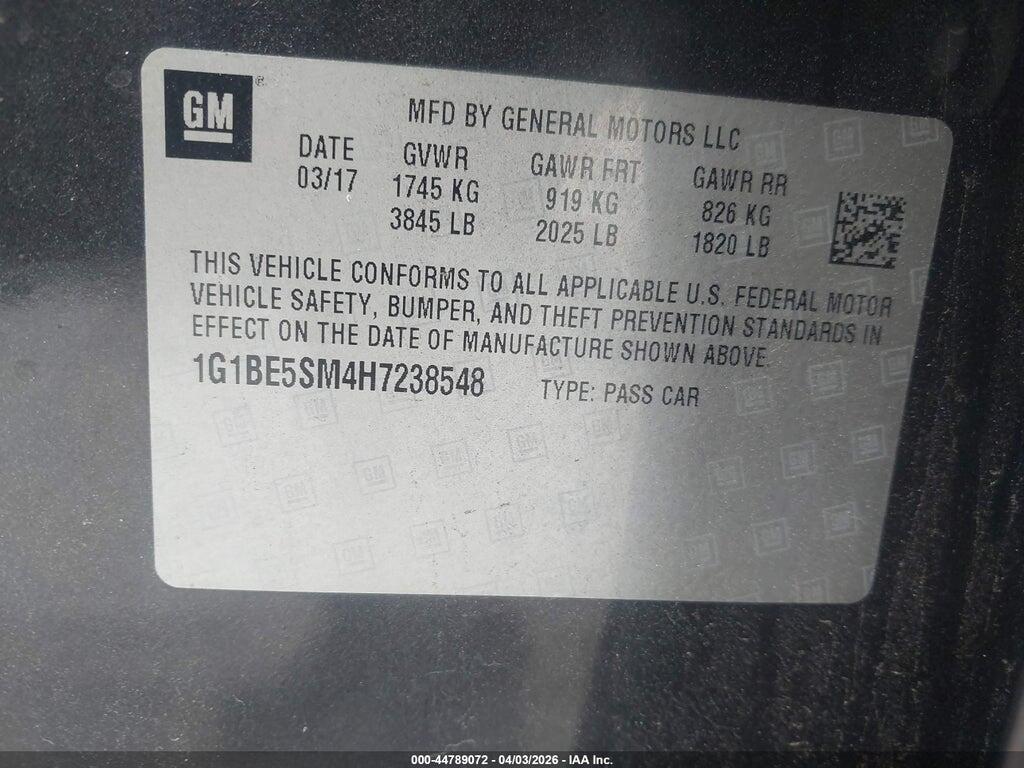 1G1BE5SM4H7238548 2017 CHEVROLET CRUZE photo no. 9