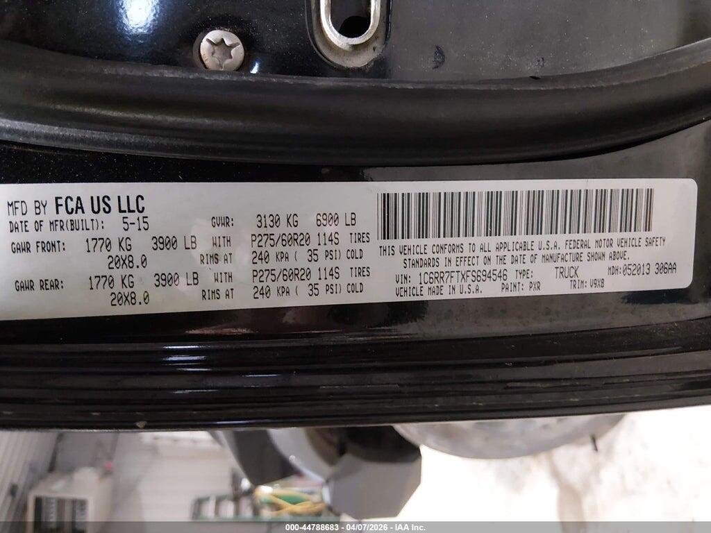 1C6RR7FTXFS694546 2015 RAM 1500 photo no. 9