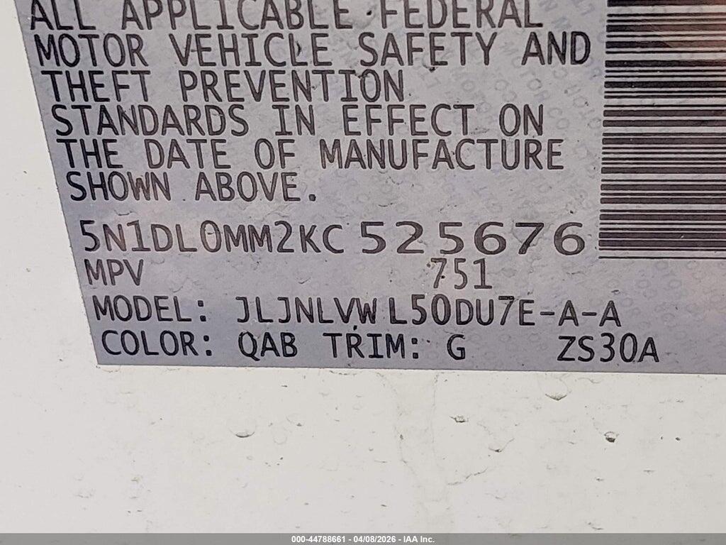 5N1DL0MM2KC525676 2019 INFINITI QX60 photo no. 9
