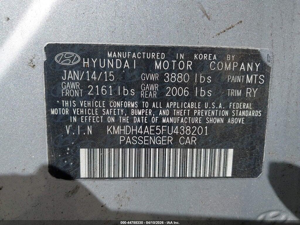 KMHDH4AE5FU438201 2015 HYUNDAI ELANTRA photo no. 9