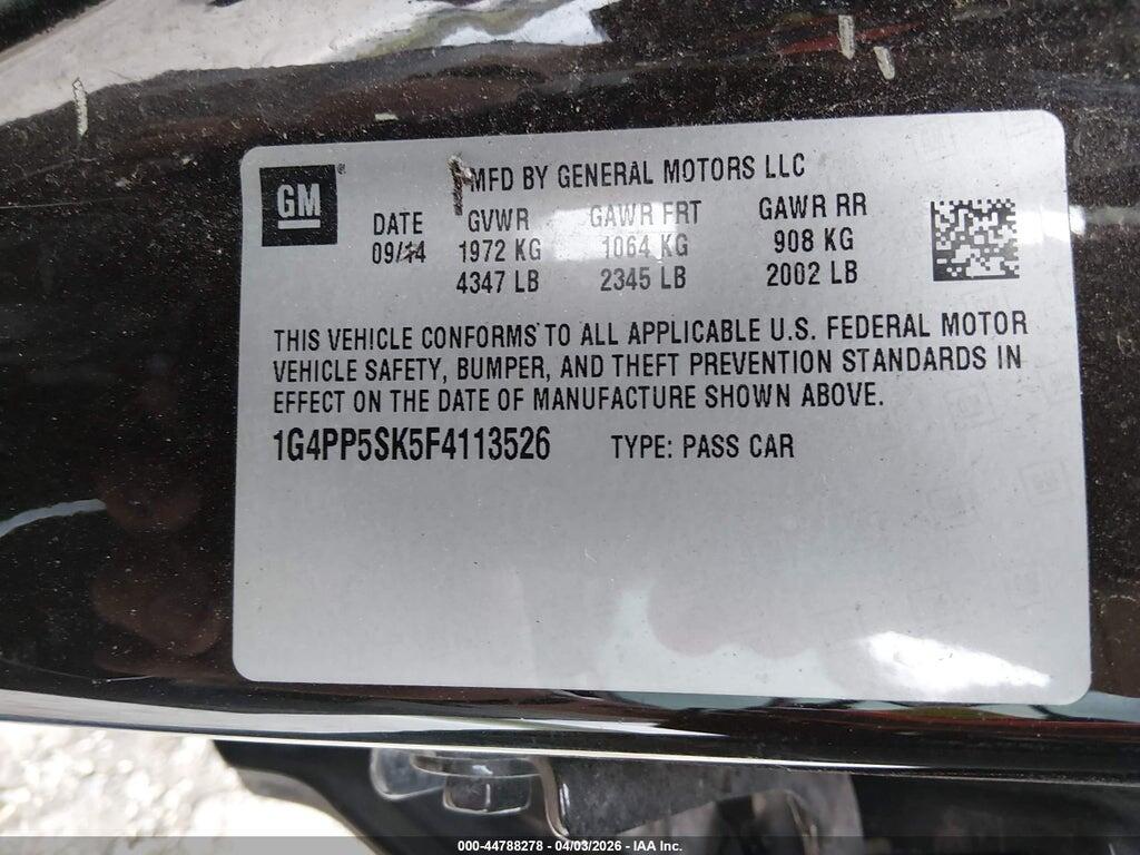 1G4PP5SK5F4113526 2015 BUICK VERANO photo no. 9